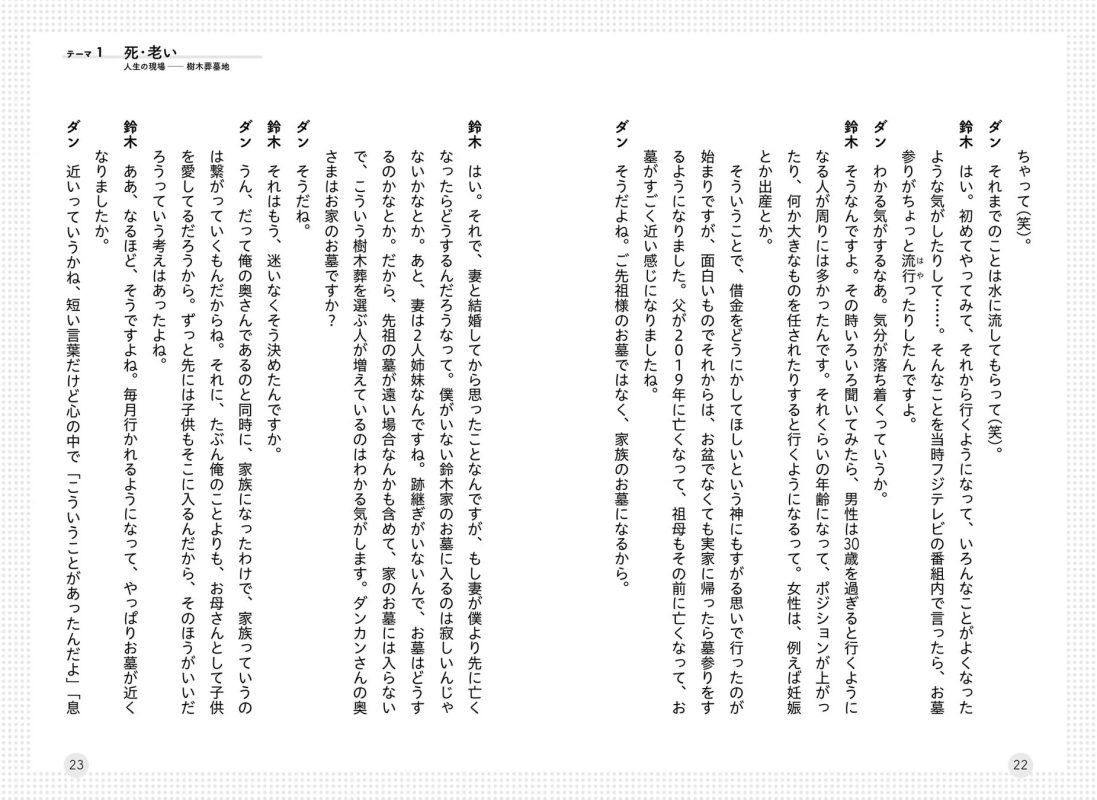 テーマ1 死・老い 家族のお墓のあり方