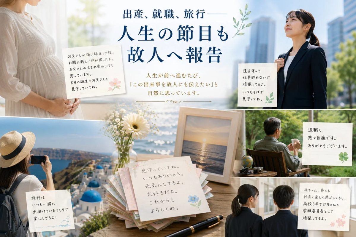 人生の節目を故人へ報告