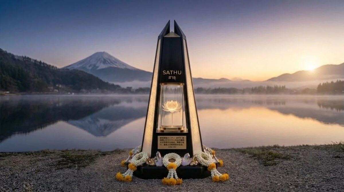 富士山とモニュメント