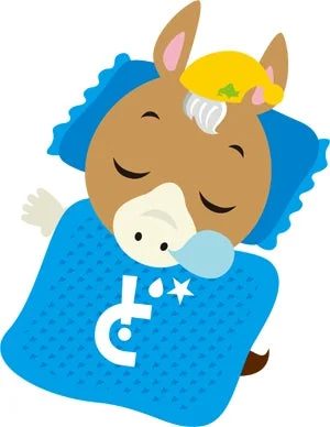 寝ているシルバーどさんこくん